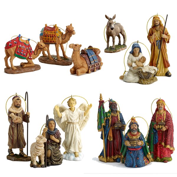 13 Piece Three Kings Nativity Ornament Set